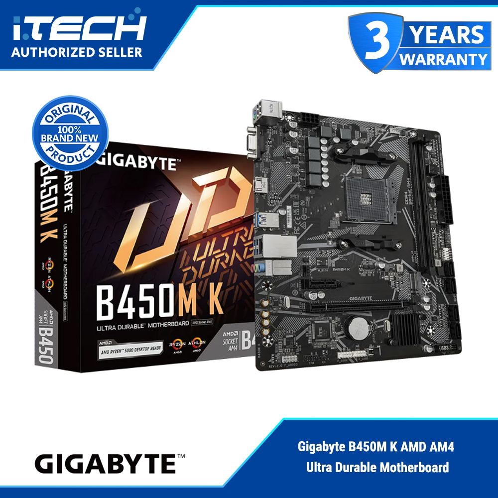 Gigabyte B450M DS3H Wifi AMD Socket AM4 Ultra Durable Motherboard