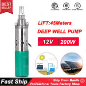 Solar Submersible Water Pump - 12V, High Pressure, 45M Lift