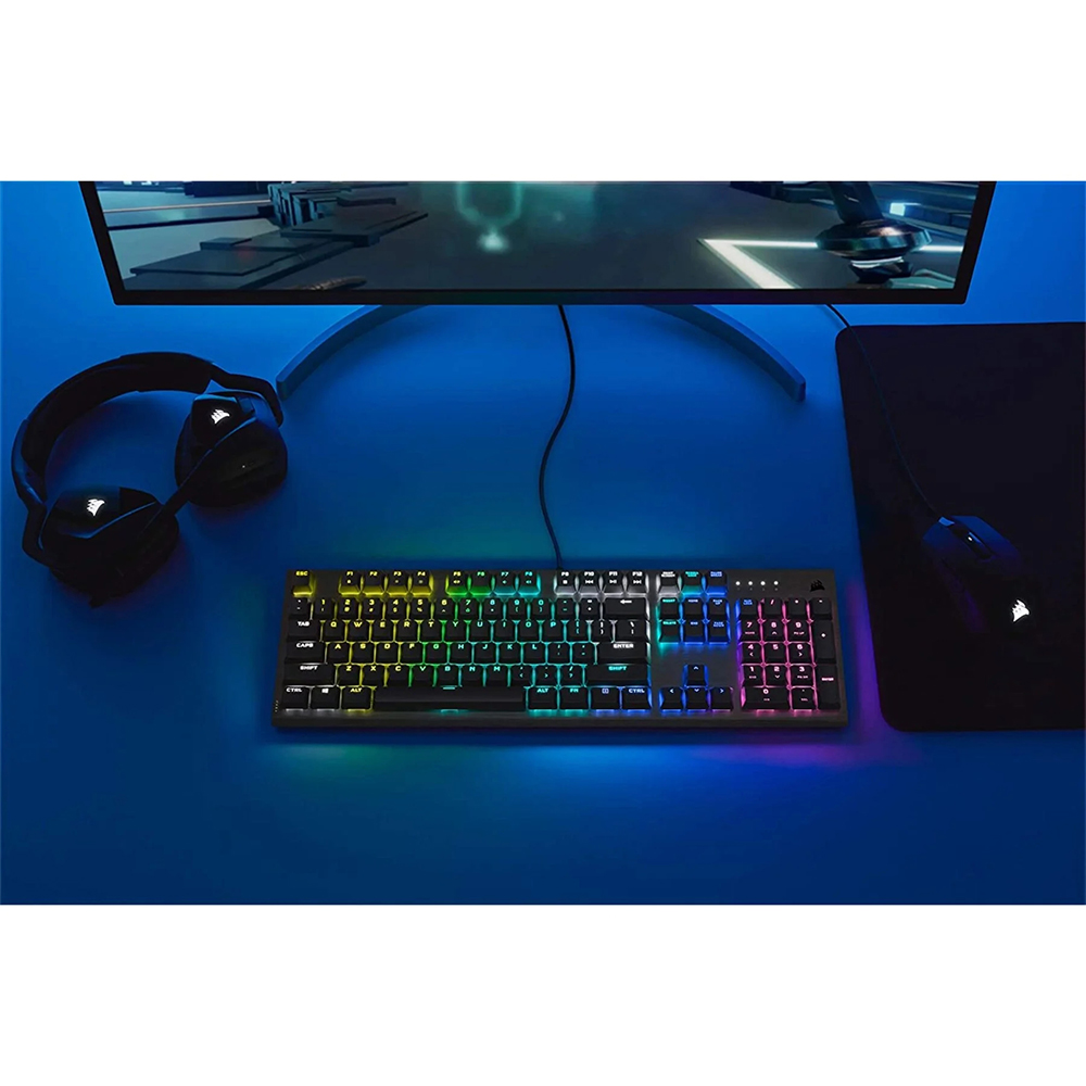 Kit Corsair Teclado K60 RGB PRO + Mouse Harpoon RGB PRO + MousePad MM300  Gaming Bundle 3 En 1 CH-910D519-SP