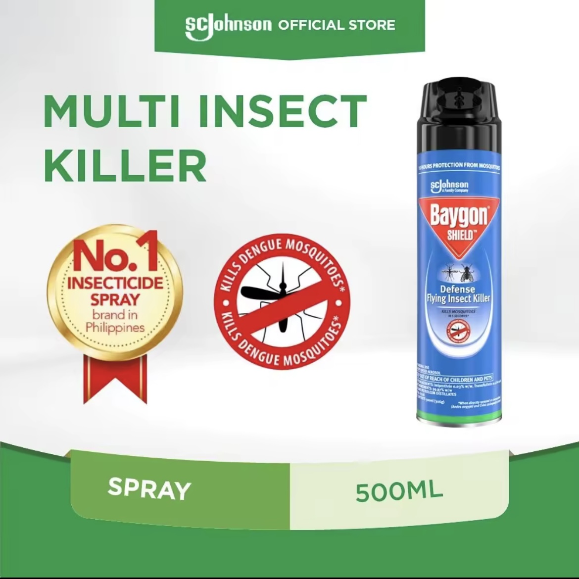 Baygon Defense Flying Insect Killer 500ml