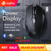 INPHIC A1 Bluetooth Mouse - Rechargeable Tri-mode Wireless Mouse