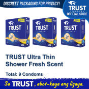 Trust Condoms Ultra Thin Shower Fresh Scent, Pack of 3