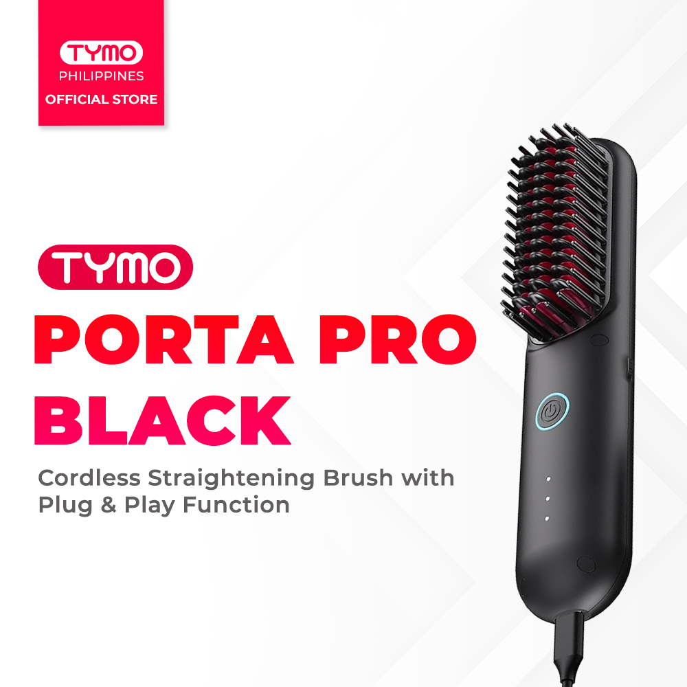 TYMO Porta PRO mini cordless portable hair straightener brush Anti