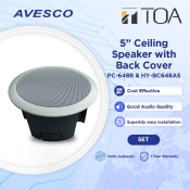 TOA PC-648R 5" Ceiling Speaker with Back Cover  Set