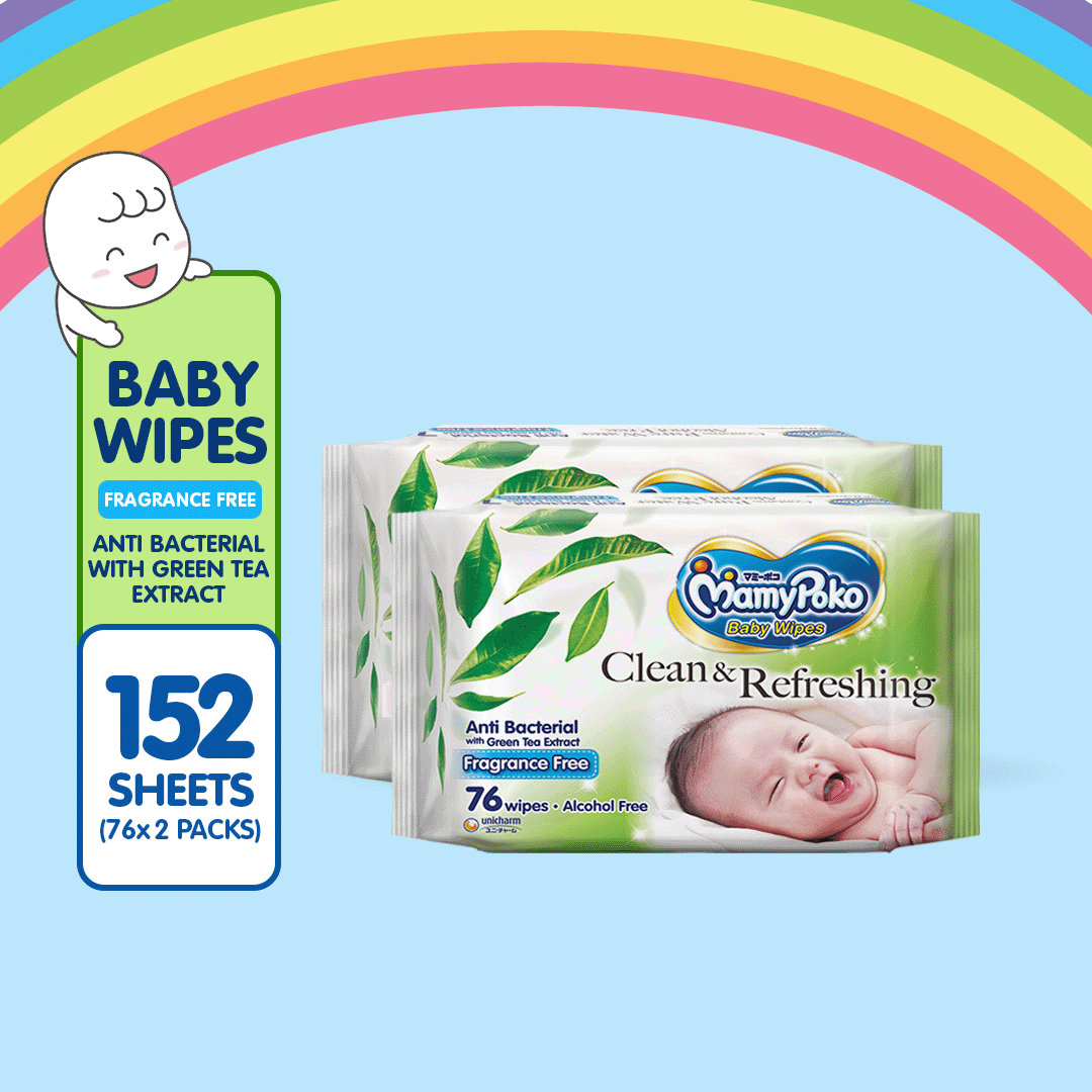 MAMYPOKO Pure Water (Air Murni) Baby Wipes Fragrance Free 50 pulls