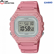 Casio W-218HC-4A Digital Rubber Strap Watch For Women