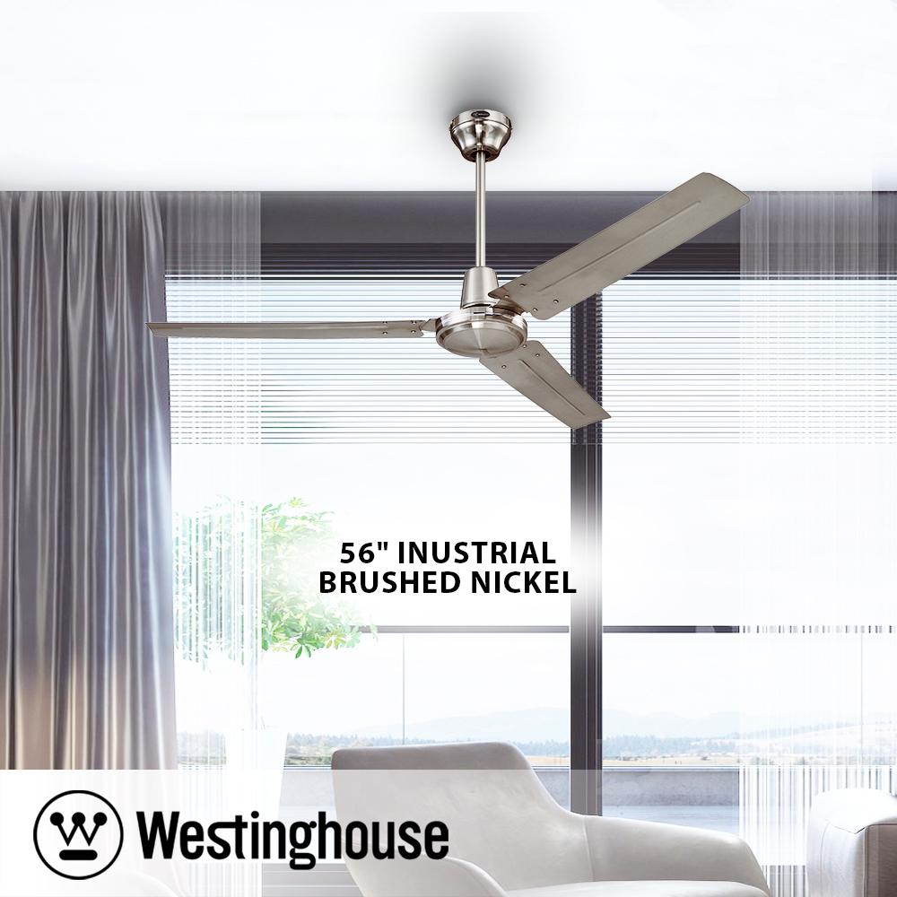 Westinghouse 56 Ceiling Fan 78614 Brushed Nickel Westinghouse 56 Ceiling Fan