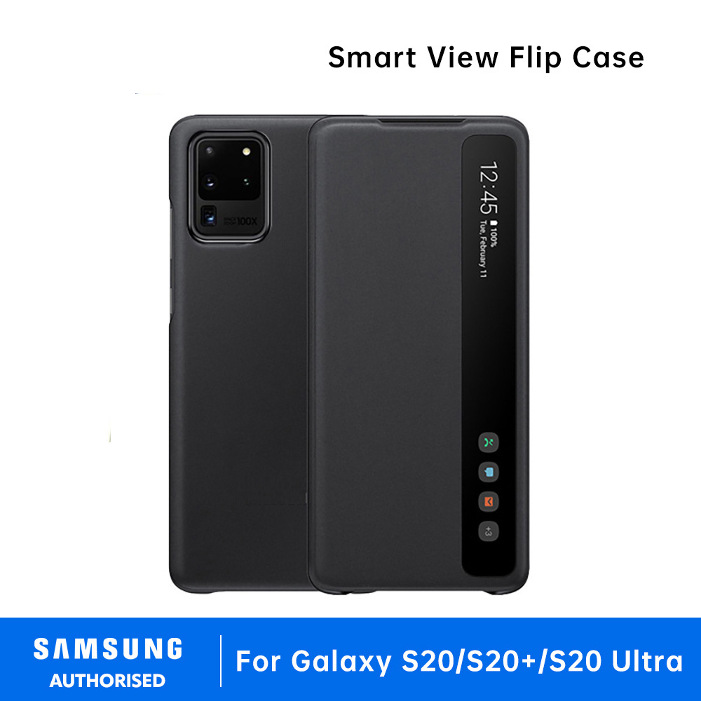 Samsung Galaxy S20 / S20+ / S20 Ultra Smart View Flip Case LED Cover S-View Case Window Flip Case Cover Smart leather case Smart Chip View Leather Flip Cover