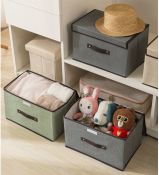 Foldable Storage Box Organizer Set - 2in1 with Cover