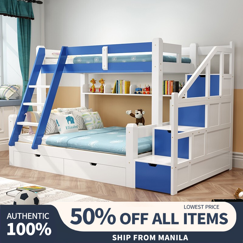 Benbo Deluxe Double Decked Bed - Solid Wood - Multi-Functional