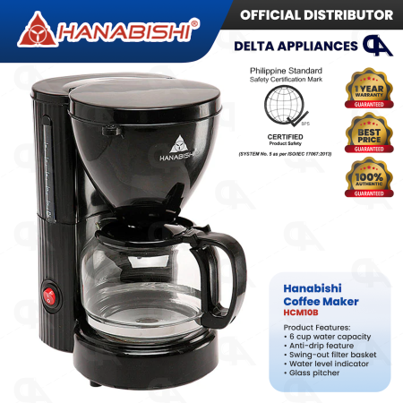 Hanabishi Coffee Maker Original with 1 Year Warranty HCM 10B