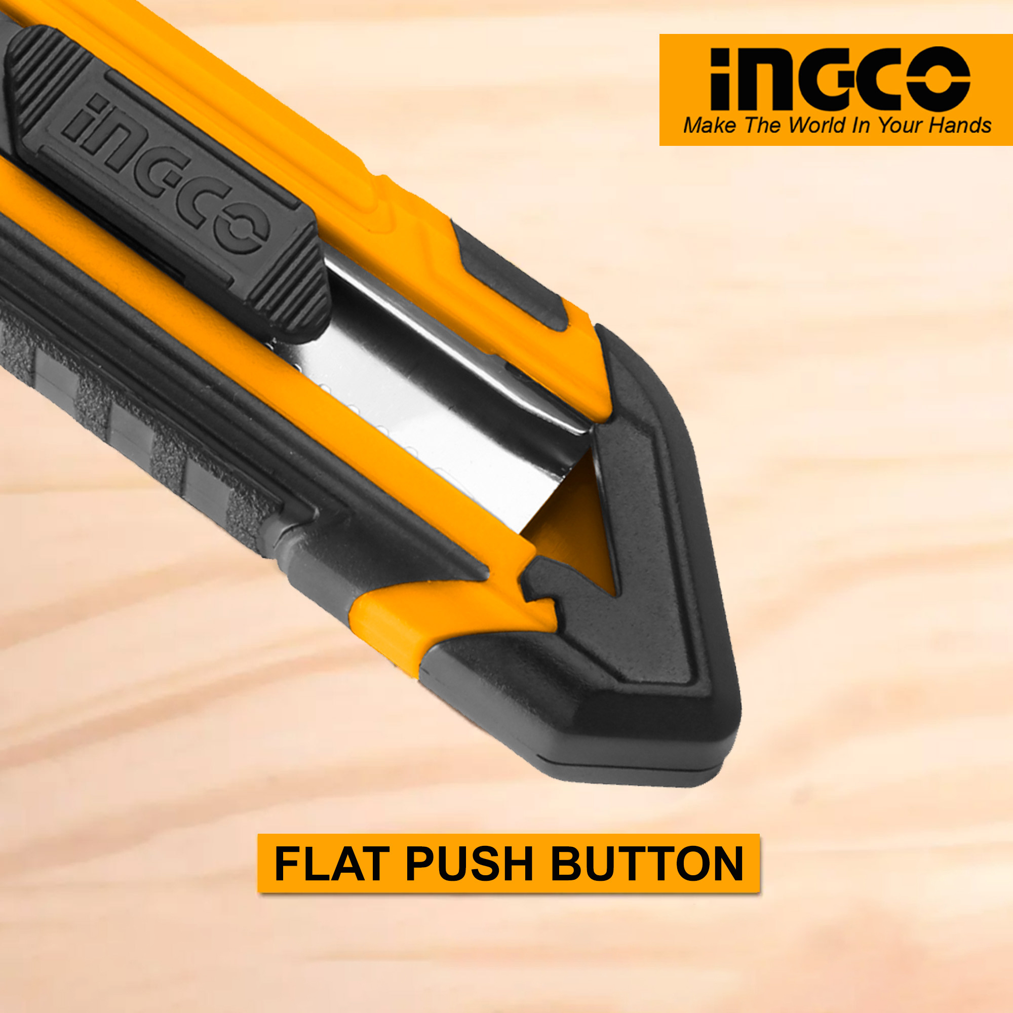 Ingco HKNS1807 Snap-Off Blade Cutter Knife (Zinc Alloy Body)