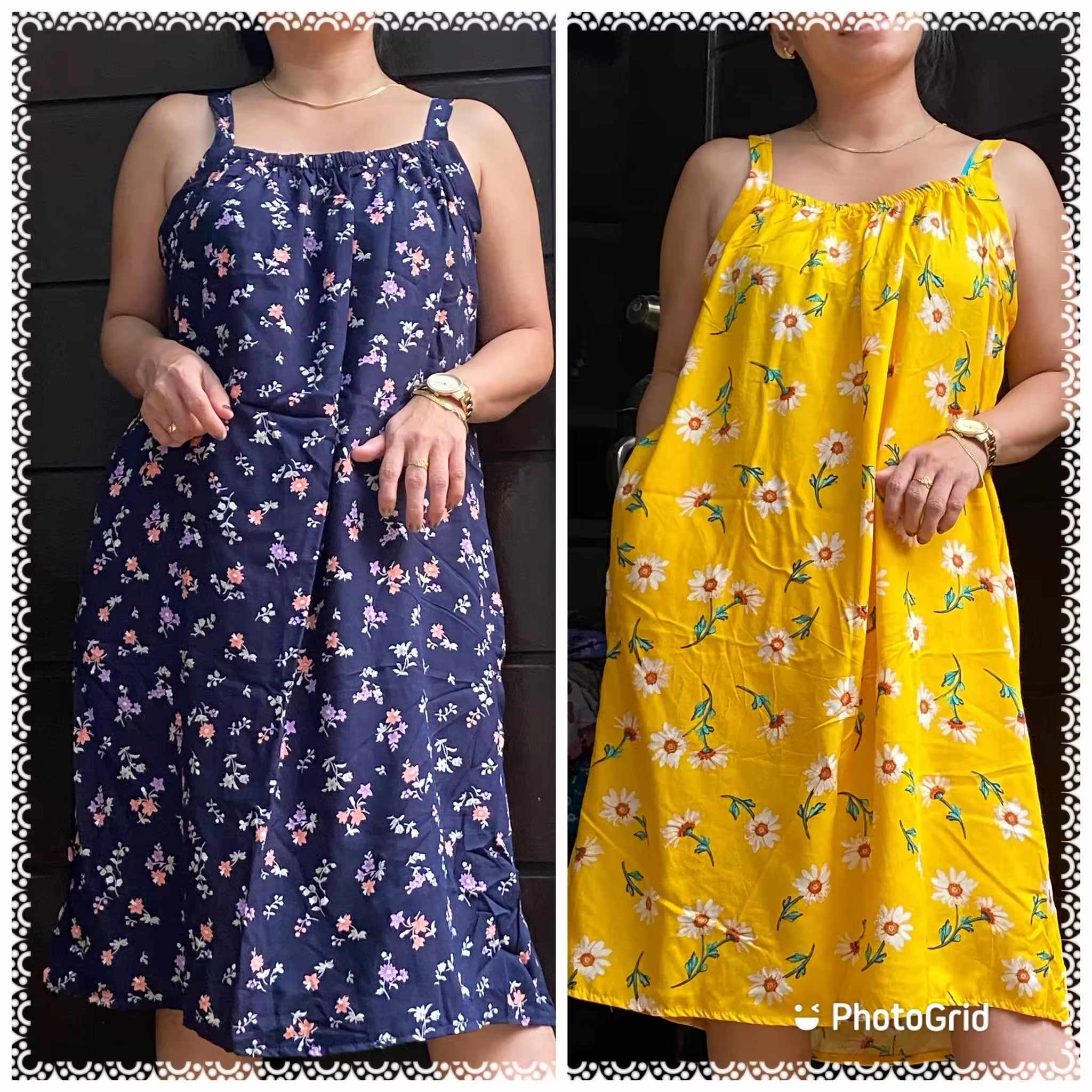 PRINTED CHALLIS DASTER DRESS UP TO 3XL