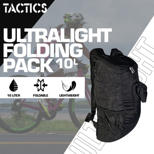 Tactics Ultralight Travel Backpack - 10L, Black