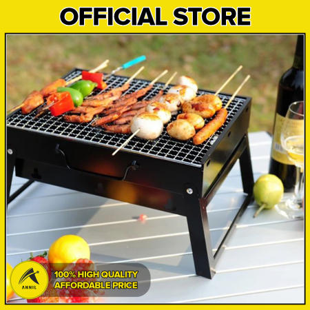 Annil Portable Stainless Steel BBQ Grill - 40x30cm