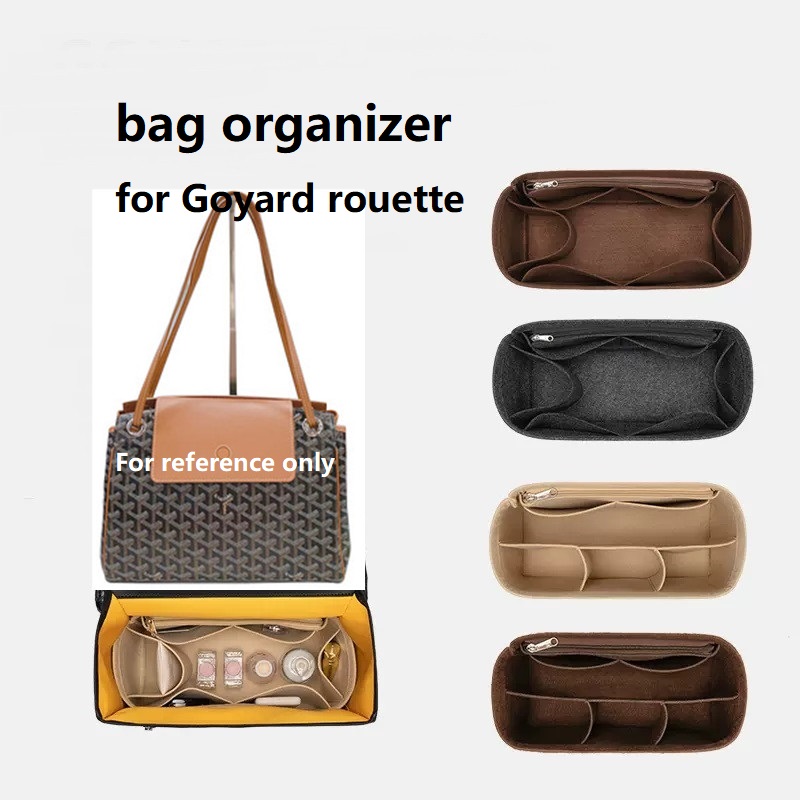 Tote Bag Organizer For Goyard Rouette Bag with Double Bottle Holders