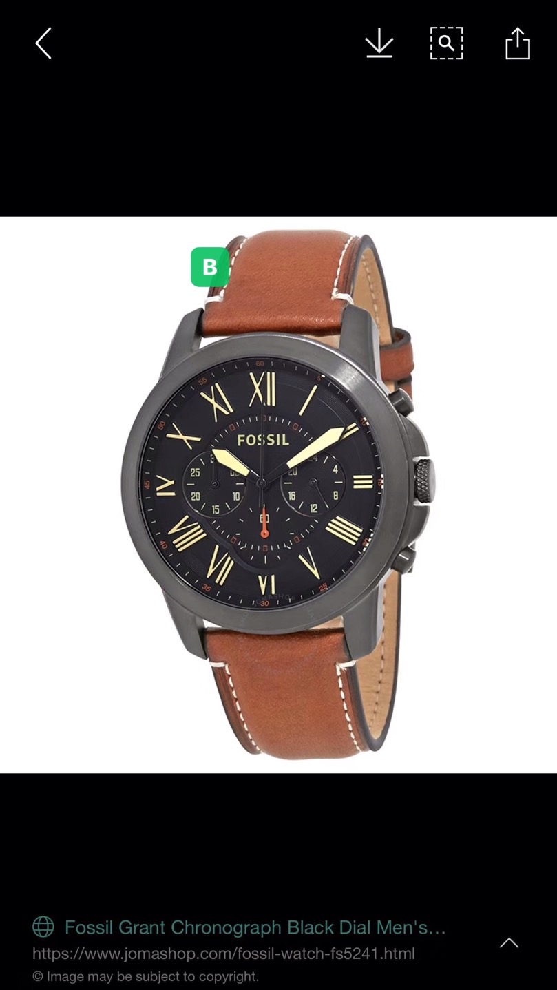 FOSSIL Leather Strap Watch for Men Sale 