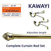 Kawayi Curtain Rod  3/4x48 Adjustable