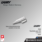 LAMY Z50 Fountain Pen Nib |  1.5 mm