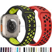 Double Silicone Band for Apple Watch Series, Various Sizes