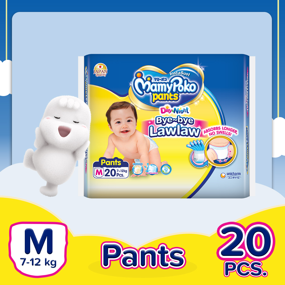 MamyPoko Instasuot Baby Diaper Pants Medium  - for 7-12 kg