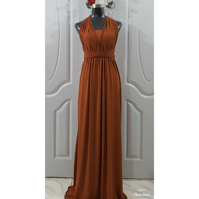 orange infinity dress