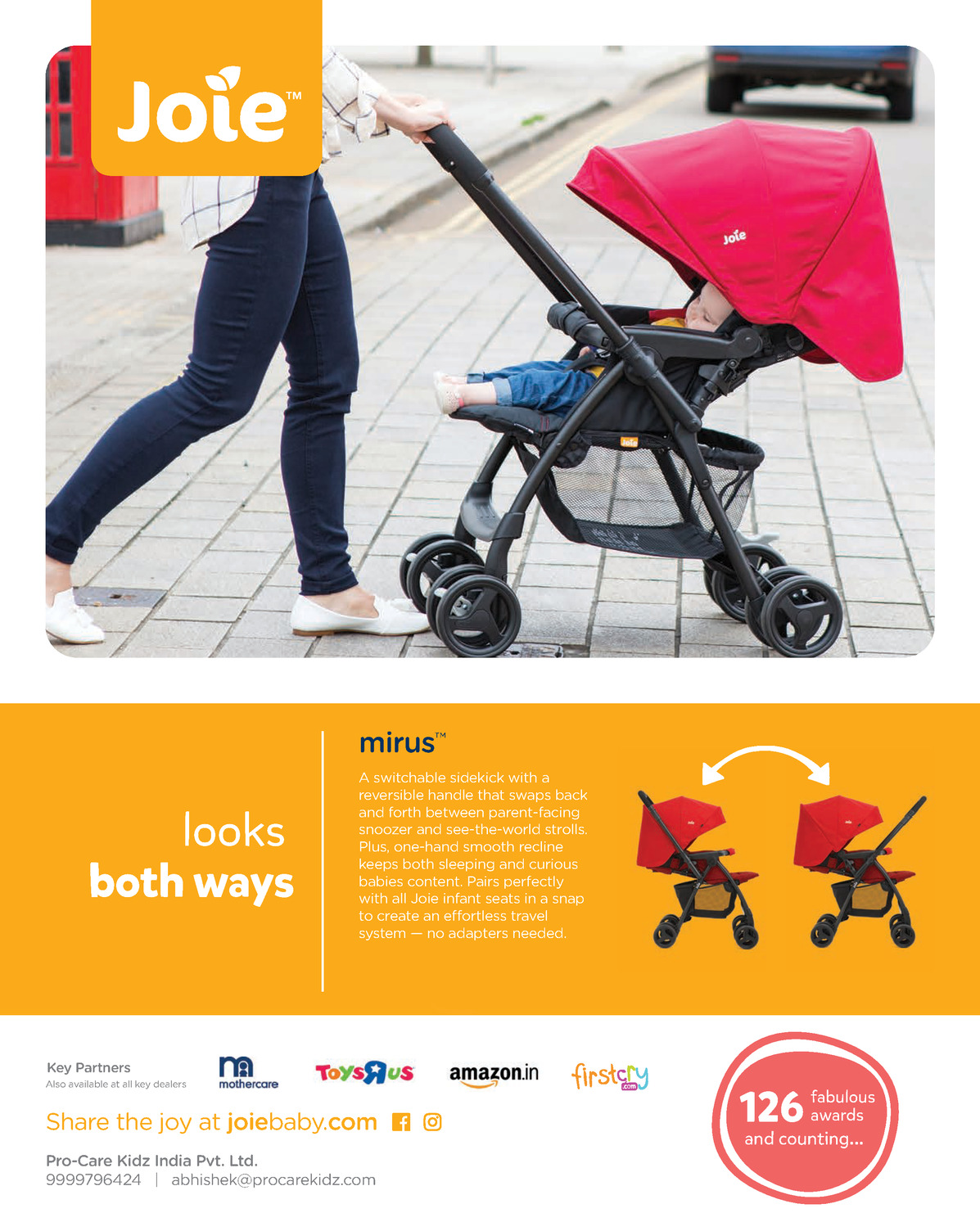 Joie Mirus Stroller Joie Reversible Joie Lychee Mirus Stroller - Main Image