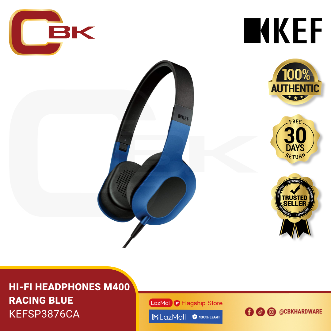 KEF M400 HI-FI On-Ear Headphones (Racing Blue)