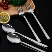 Eco-Friendly Titanium Plated Spoon and Fork Set - Portable Travel