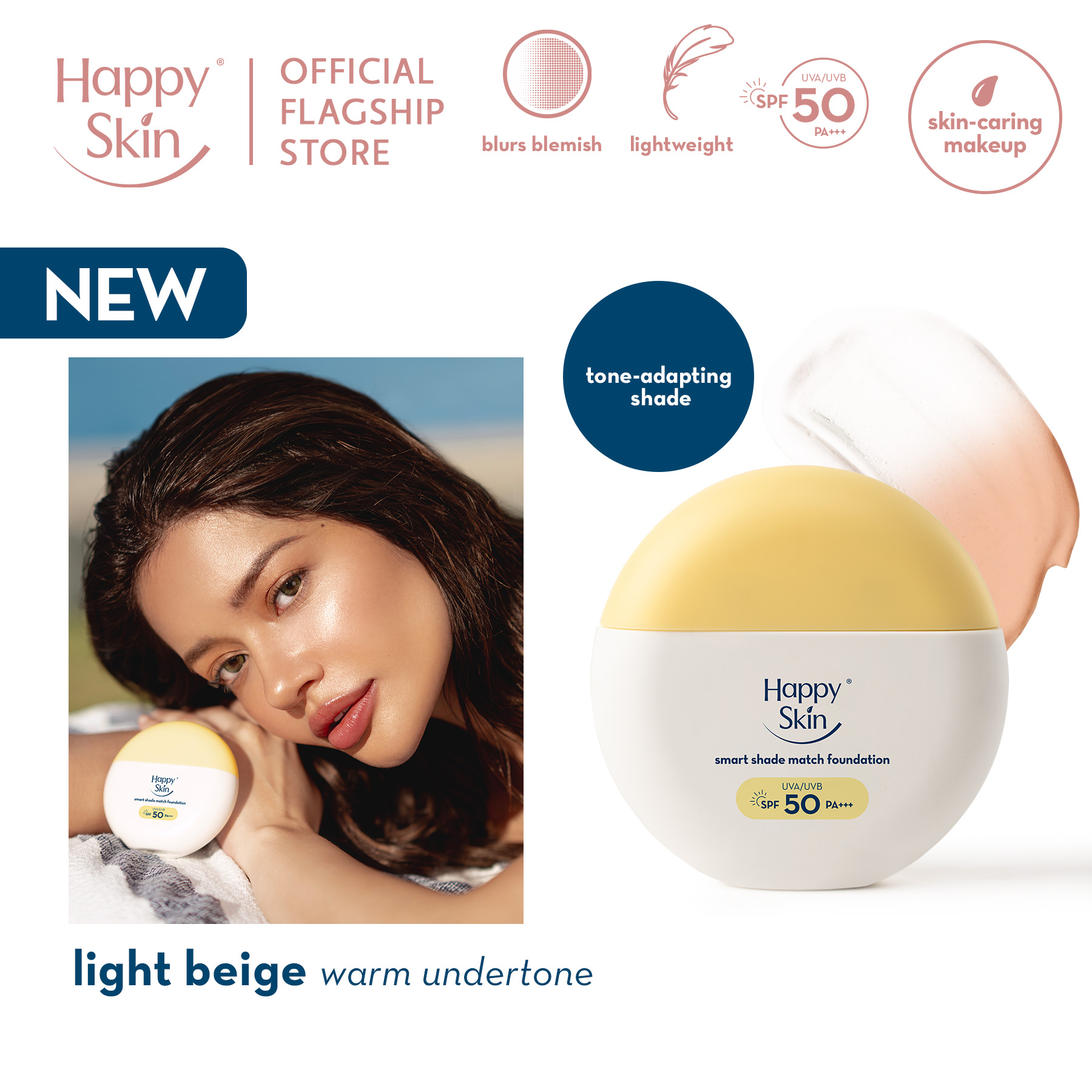Discount on Happy Skin  shoes - SKU: Happy Skin Smart Shade Match Foundation SPF 50 PA+++