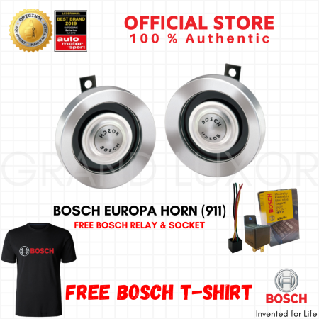 Bosch Europa Horn 12V  300/375Hz  with Bosch Relay & Socket