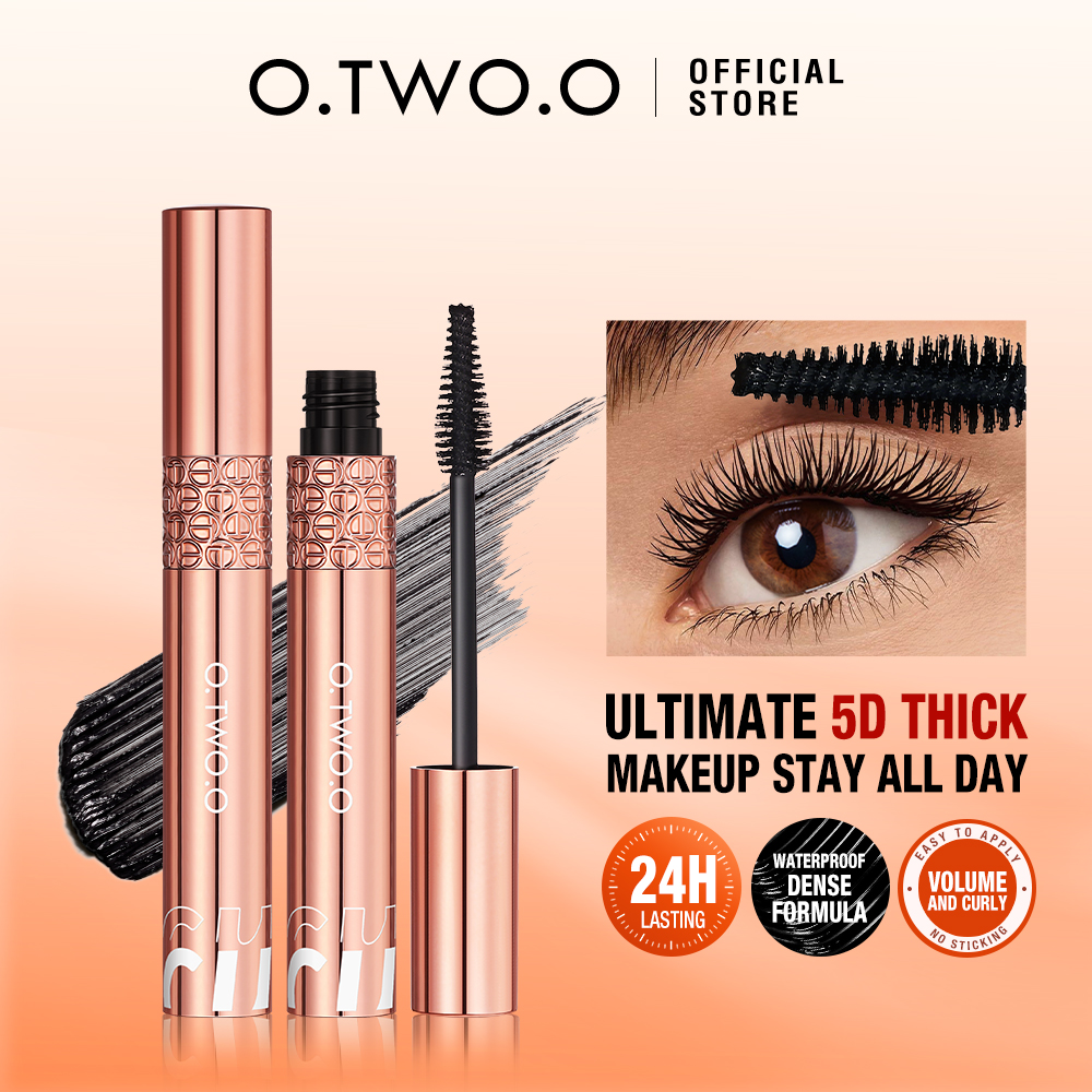 Discount on O.TWO.O  shoes - SKU: O.TWO.O Mascara Waterproof 5D Silk Fiber Eyelash Extra Black Curling 24HR Smudge-proof Long Lasting 