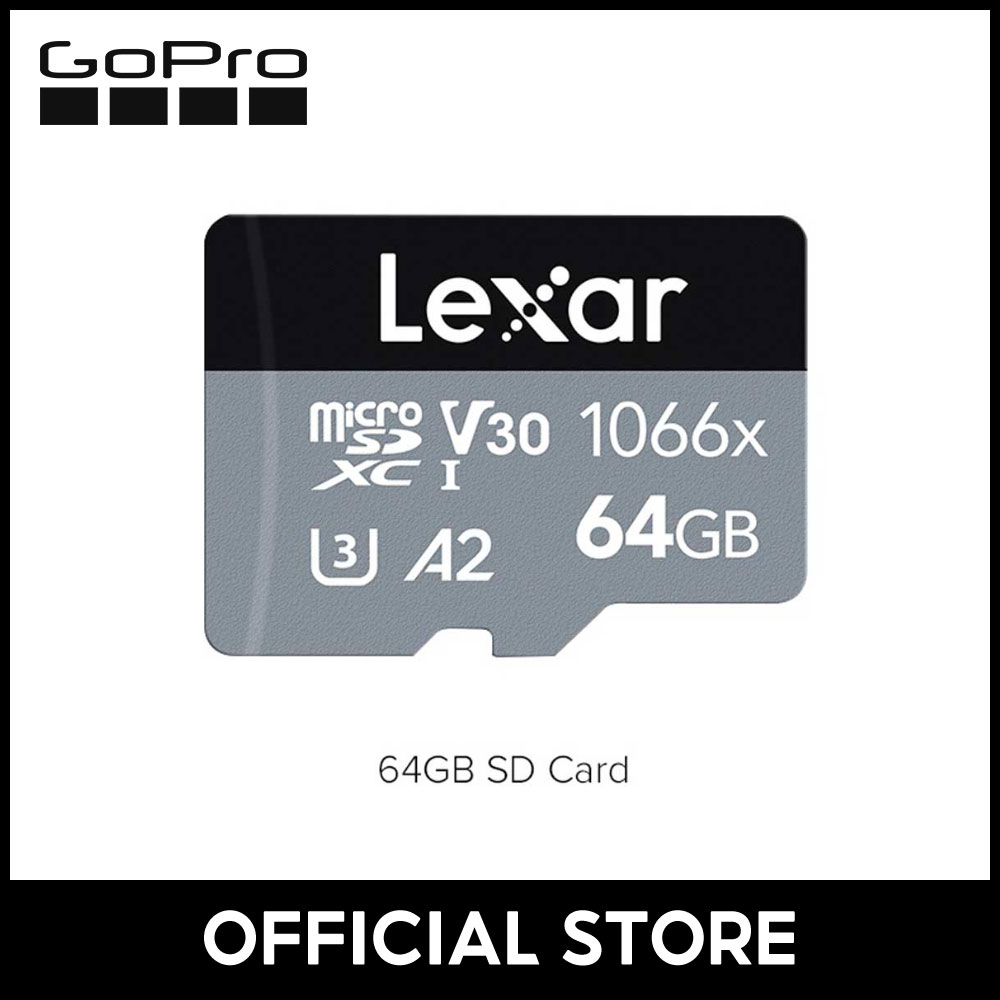 GoPro 64GB(Compatible for All GoPro) Professional 1066x SDXC V30 UHS-I A2 U3 MicroSDXC 160/120MB/s Class 10 Memory Microsd Card 4K ราคา 490 บาท*ส่งฟรี