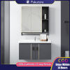 Aluminum Bathroom Vanity Set with Mirror and Ceramic Sink