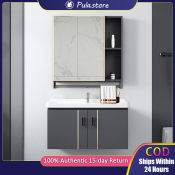 Aluminum Bathroom Vanity Set with Mirror and Ceramic Sink