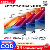 Expose Smart TV Flat Screen Smart TV 24 32 43 50 Inch Led TV Dtv Atv BlueTooth Full HD Flat Screen Television Ultra-Slim