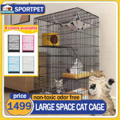 Foldable Pet Cage with Wheels and Giveaway Accessories