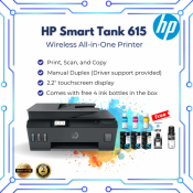 HP Smart Tank 615 All-in-One Wireless Printer with Refillable Ink