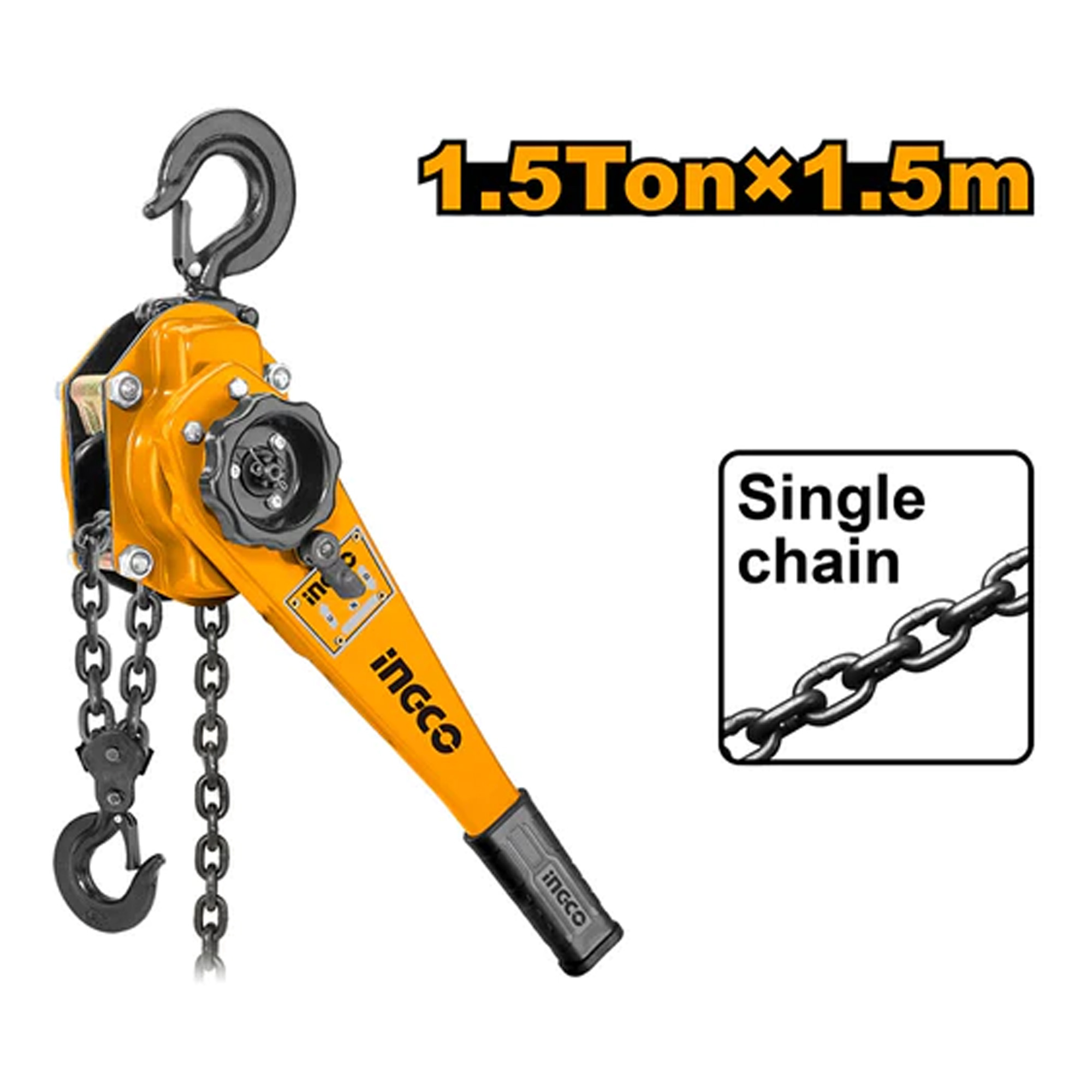 INGCO Lever Block Lifting Chain Hoist 1.5 Ton Capacity