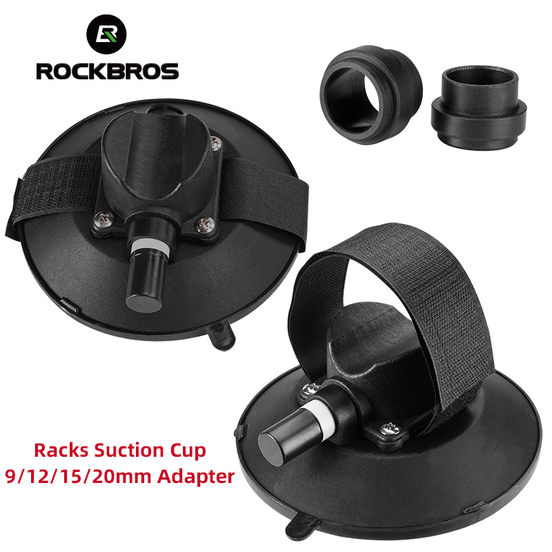 ROCKBROS Suction Cup Bike Rack Adapter 9/12/15/20mm Diameter 100/110mm Axle Length for Car Roof Top Sucker Bike Rack 