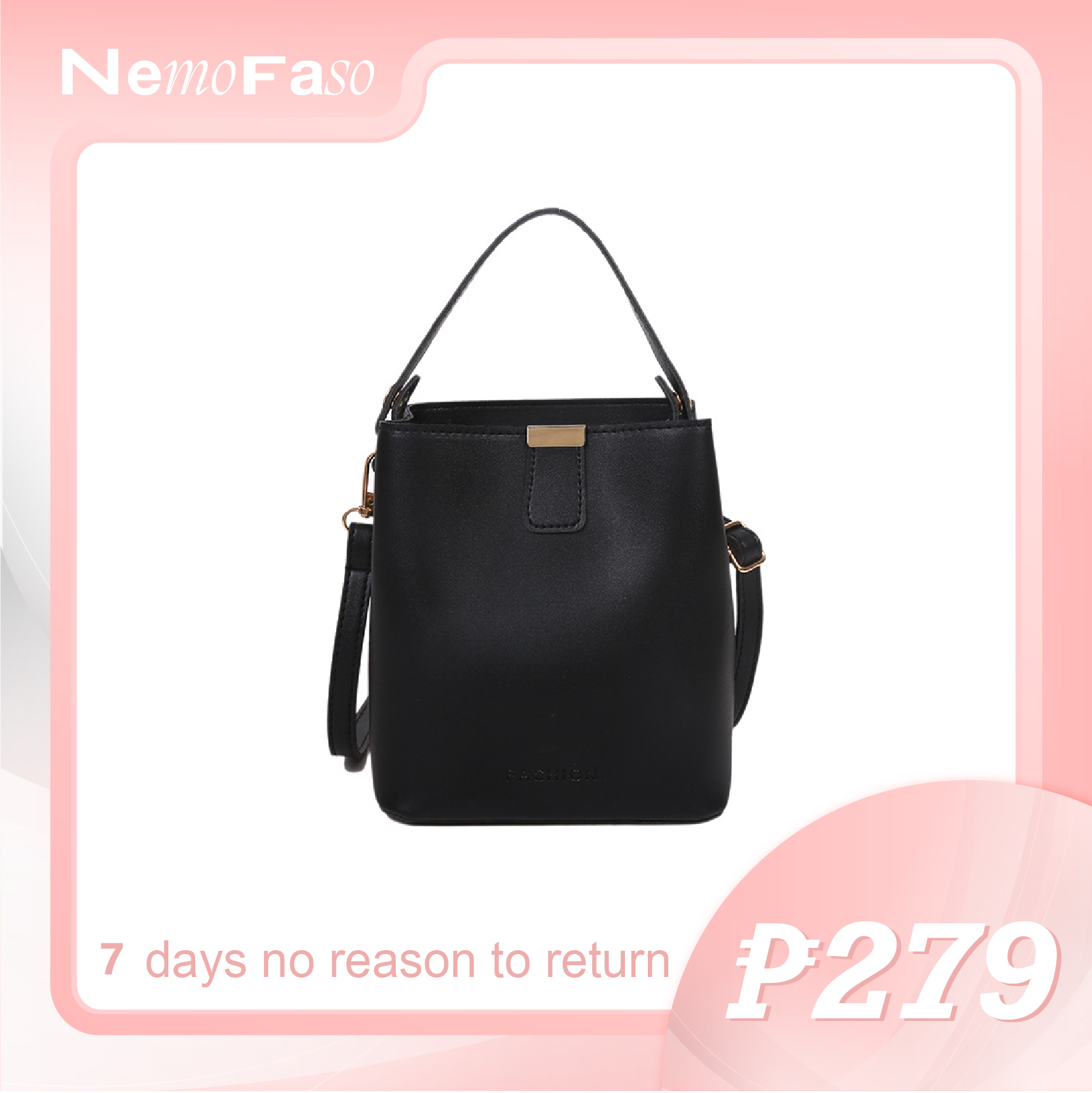 2022 Fashion Portable Messenger Bucket Bag - 