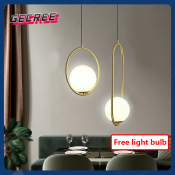 GECREE Glass Ball Chandelier - Modern Minimalist Ceiling Lamp