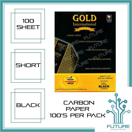 Carbon Paper Gold Carbon Paper Long Size Short Size Black Ink Sheet Per Box Carbon Transfer Easy Copy Transfer Duplicate Transfer Copier