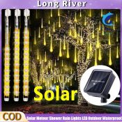 Meteor Shower Rain Lights: Solar/Plug-in LED String Lights