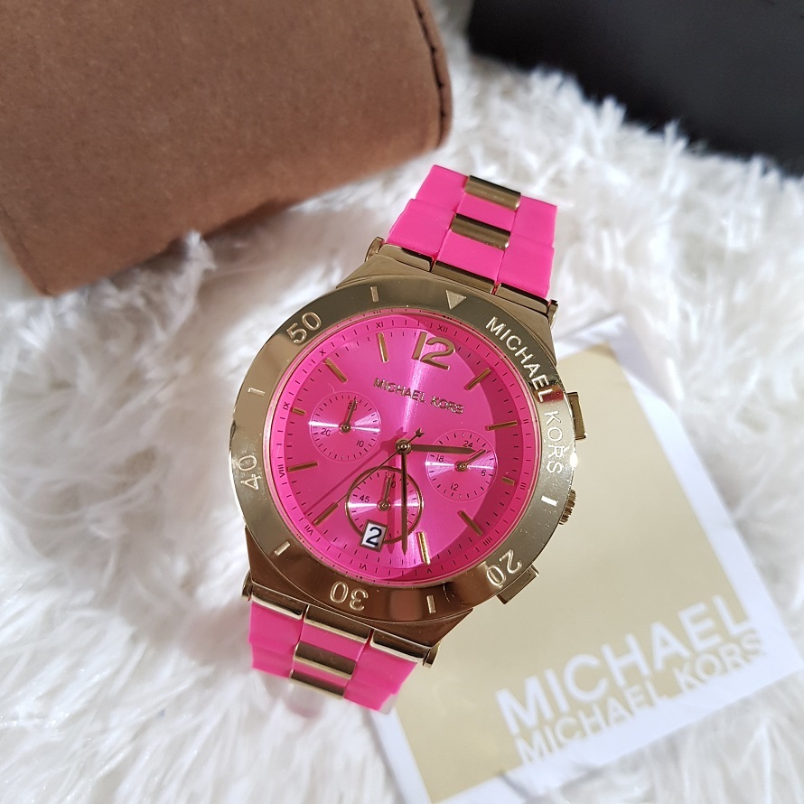 Original Michael Kors MK6172 Wyatt Chronograph Gold-tone and Pink Dial  Women's Watch With 1 Year Warranty For Mechanism | Lazada PH
