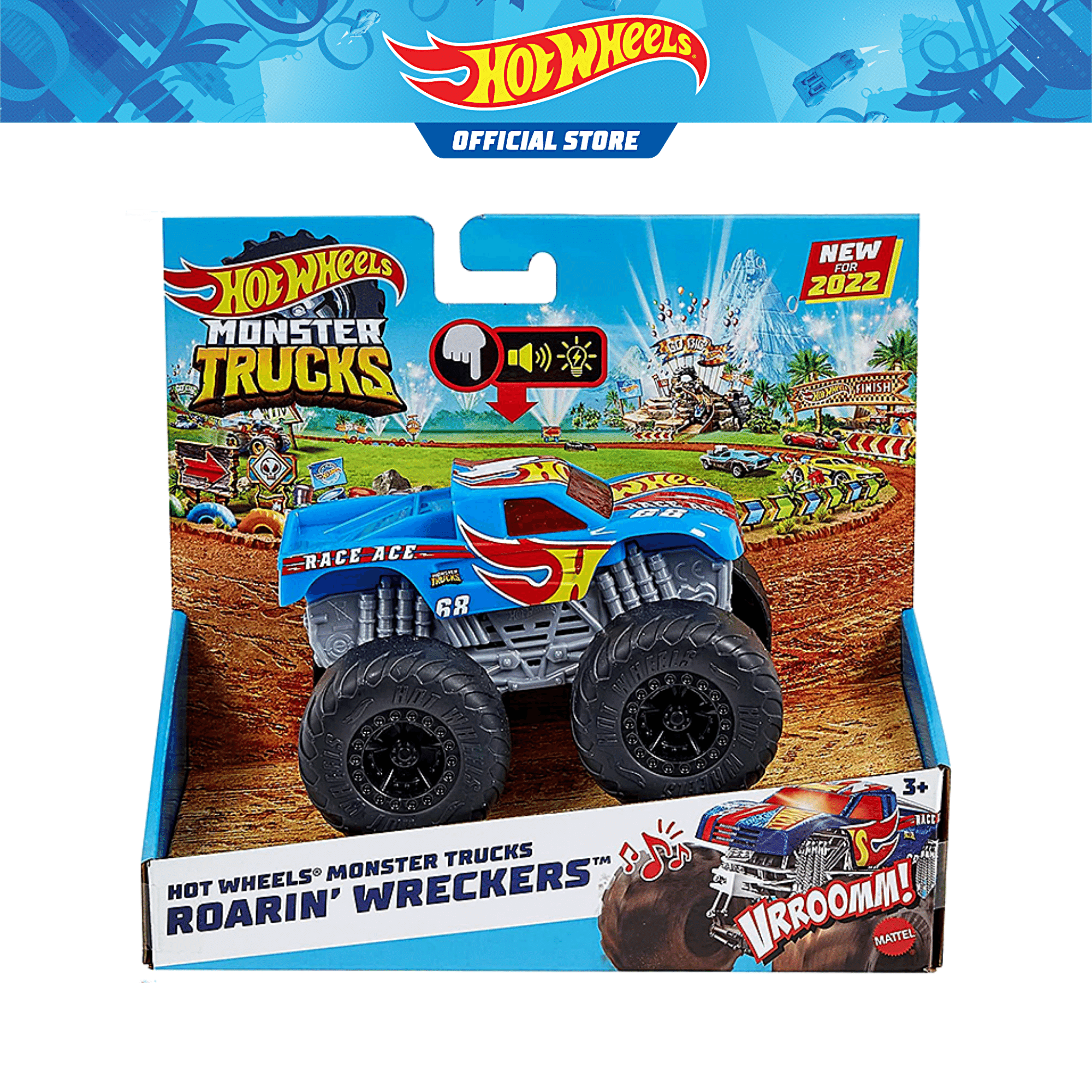 Carrinho Duplo Hot Wheels Monster Truck 1:64 Carbonator VS Bad Scoop - De  Coração Shop