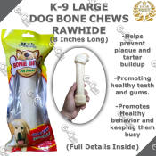 K9 Konfections Large Bone Chews - Rawhide Dog Treats