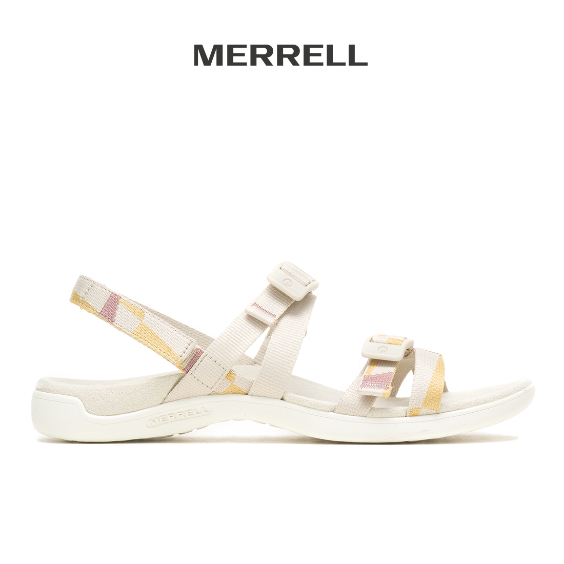 Discount on Merrell  shoes - SKU: District 3 Backstrap Web-Oyster Womens Sandals Land