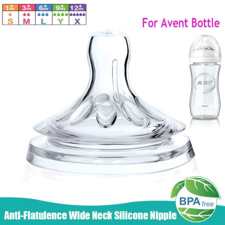 Avent BPA-Free Silicone Baby Bottle Nipple Replacement