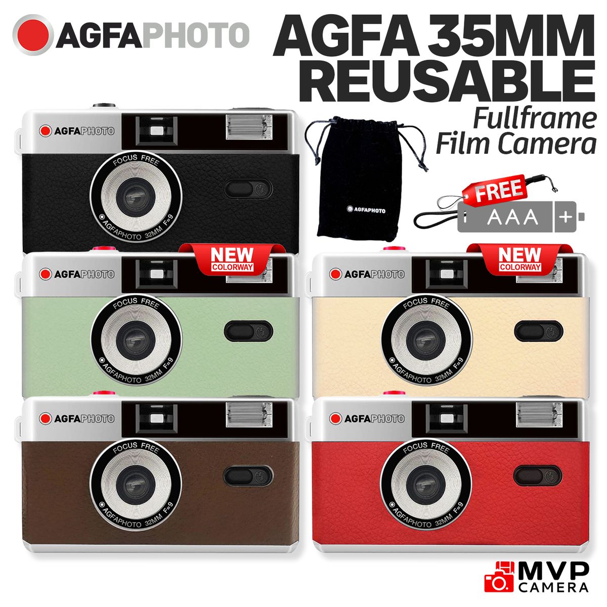 AGFAPHOTO AGFA Foto Kamera Analogue 135 35mm REUSABLE Film Camera